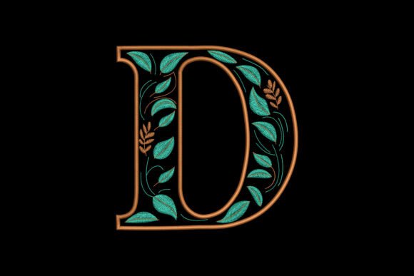 A Florist's Touch: Embroidering the Letter D with Charm