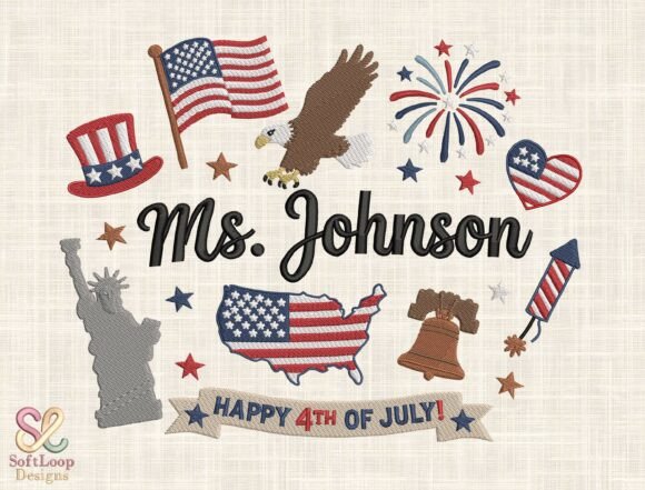 A Seller’s Look at the Custom Patriotic USA Embroidery Design