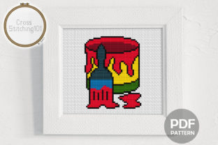 Brush N Bucket Modern Cross Stitch