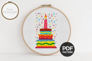 Cake Modern Cross Stitch Pattern