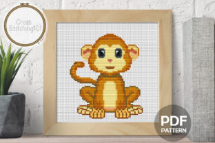 Cartoon Cute Monkey Modern Cross Stitch Review