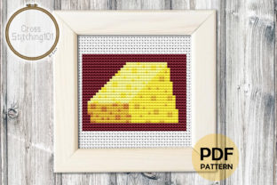 Cheese Modern Cross Stitch Pattern for Branded Merch