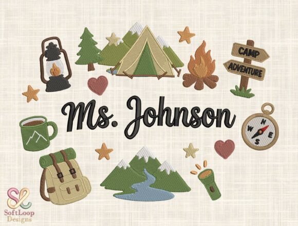 Custom Camping Adventure Embroidery File: A Designer Review