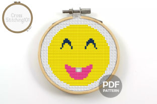 Emoji Smiley Modern Cross Stitch Pattern