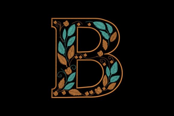 Floral Alphabet Letter B Review for Small Business Merchandise