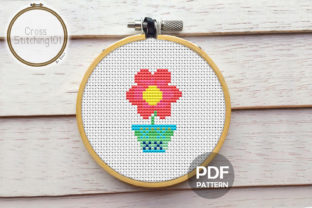 Flower Petal Modern Cross Stitch Pattern